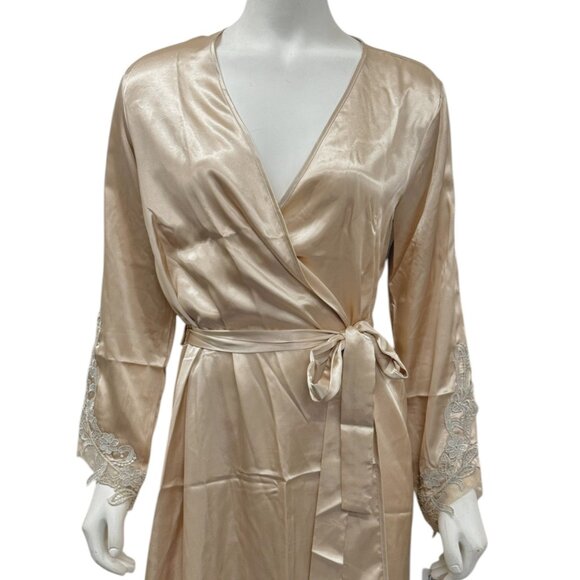 Flora By Flora Nikrooz Stella Venise Satin Robe - Picture 2 of 5